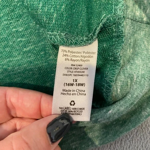 Holiday Time Women's "Merry Merry Merry" Sweatshirt - Size 1X - Picture 7 of 8